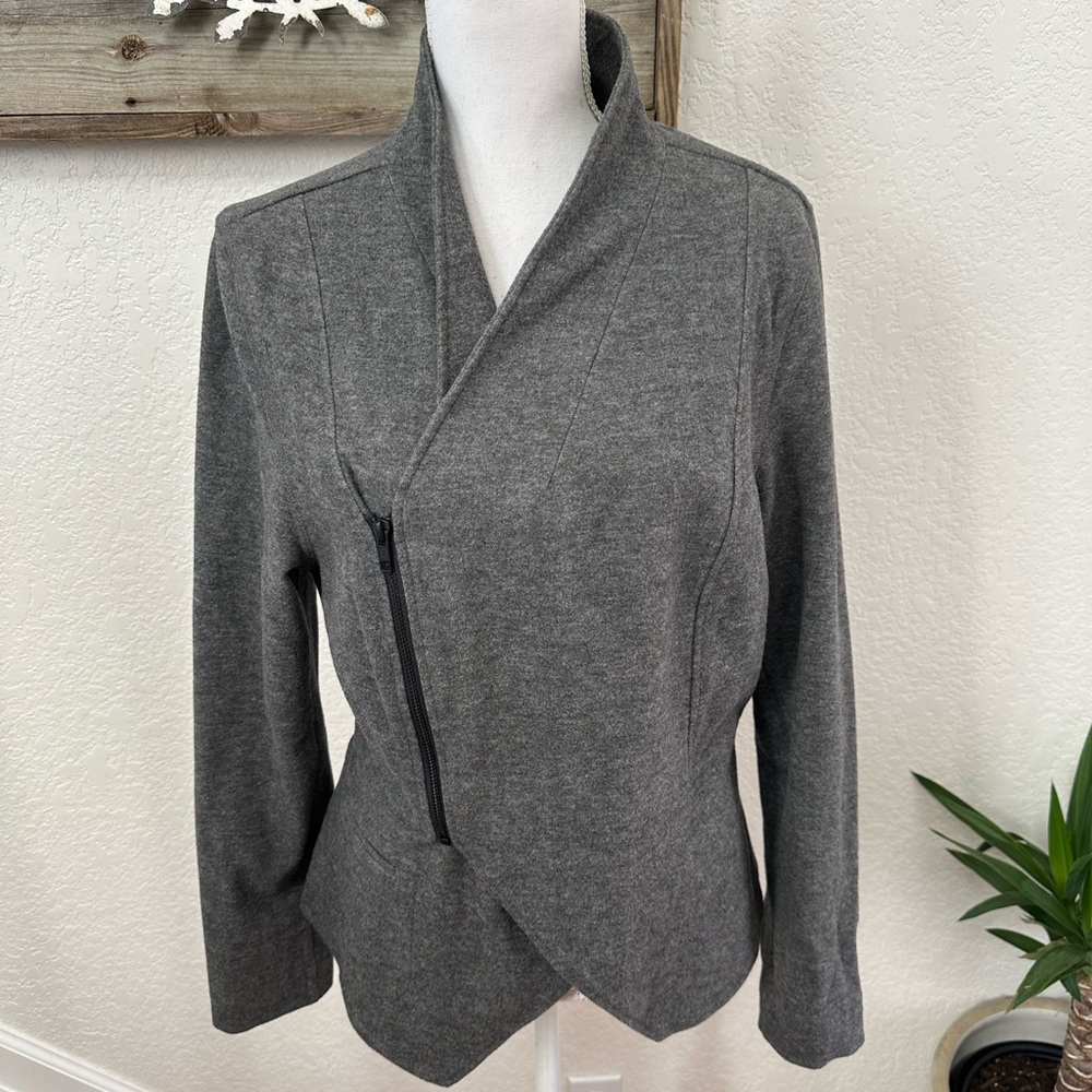 Cabi 3556 gray Rebel Moto zip blazer jacket ladies size Large